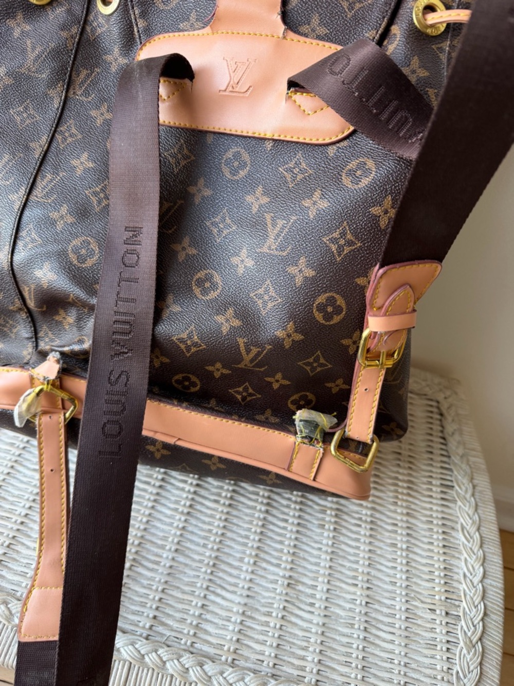 Louis Vuitton Brown Monogram Canvas Backpack with Vachetta Trim - Picture 16 of 16